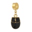 Picture of European Style Large Hole Charm Dangle Beads Couple Mouse Gold Plated Black Enamel 32mm(1 2/8") x 12mm( 4/8"), 5 PCs