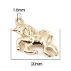 Picture of Zinc Based Alloy Charms Horse Animal 16K Real Gold Plated 20mm x 16mm, 5 PCs