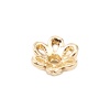 Immagine di Zinc Based Alloy Beads Caps Flower 16K Real Gold Plated (Fit Beads Size: 6mm Dia.) 6mm x 6mm, 10 PCs