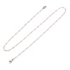 Picture of 304 Stainless Steel Stylish Face Mask And Glasses Neck Strap Lariat Lanyard Necklace Silver Tone Pink 51cm(20 1/8") long, 1 Piece