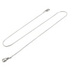 Picture of 304 Stainless Steel Stylish Face Mask And Glasses Neck Strap Lariat Lanyard Necklace Silver Tone Round 51.5cm(20 2/8") long, 1 Piece