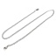 Image de Chaînes Lanière de Cou Collier Sangle pour Masque et Lunettes en 304 Acier Inoxydable Élégant Argent Mat Ovale 54cm long, 1 Pièce