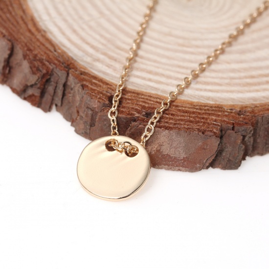 Picture of Fashion Jewelry Necklace Gold Plated Round 45.6cm(18") long, 1 Piece