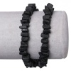 Image de Perles en Coquille de Coco Forme Irrégulier Noir 9mm x 7mm - 7mm x 6mm, Tailles de Trous: 1mm, 2 Enfilades 40cm Long/Enfliade, 112PCs/Enfilade