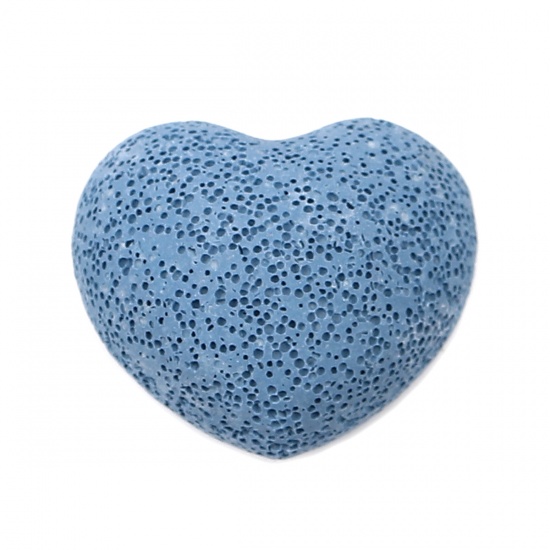 Picture of Lava Rock Felt Oil Diffuser Pads Heart Blue 43mm x 37mm, 1 Piece