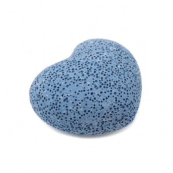Picture of Lava Rock Felt Oil Diffuser Pads Heart Blue 43mm x 37mm, 1 Piece