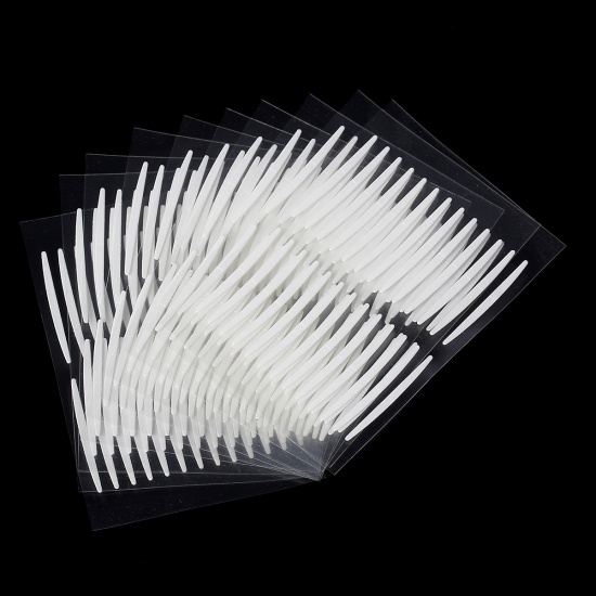 Picture of Make Up Double Eyelid Adhesive Tape Cosmetic White 7.0cm(2 6/8") x 5.5cm(2 1/8"), 10 Sheets