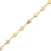 Picture of 1 Piece Vacuum Plating 304 Stainless Steel Anklet Gold Plated Flower Heart