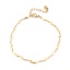 Picture of 1 Piece Vacuum Plating 304 Stainless Steel Anklet Gold Plated Lightning Heart