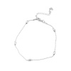 Изображение 304 Stainless Steel Anklet Silver Tone Oval Heart 1 Piece