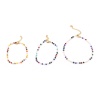 Picture of 1 Piece Vacuum Plating 304 Stainless Steel Anklet Gold Plated Multicolor Flat Round Heart