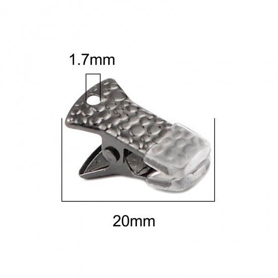 Immagine di Silicone Clips Used to Clamp the Mouth Mask Gunmetal Carved Pattern 20mm x 10mm, 10 PCs