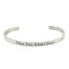 Immagine di 304 Stainless Steel Open Cuff Bangles Bracelets Silver Tone Message " This Too Shall Pass " 17cm(6 6/8") long, 1 Piece