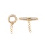 Immagine di Ottone Alternare Fermagli Rettangolo 18K Vero Oro Placcato Anello Disegno Trasparente Rhinestone Micro Spianare 34mm x 14mm, 1 Serie