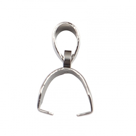 Edelstahl Collierschlaufe Anhängerschlauf​e Silberfarbe 16mm x 4mm, 10 Stück
