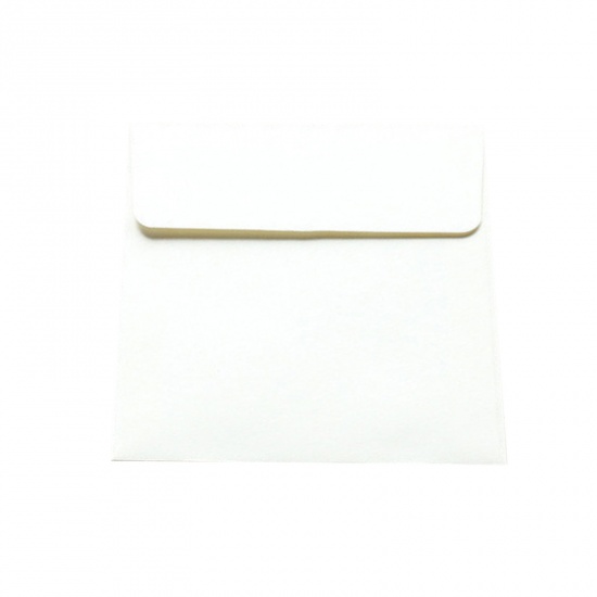 Immagine di Carta Kraft Busta Quadrato Bianco Lunghezza: 10cm, Larghezza: 10cm, 20 Pz
