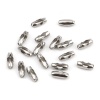 Picture of Stainless Steel Ball Chain Connectors Silver Tone 9mm x 3mm, 200 PCs