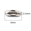 Picture of Stainless Steel Ball Chain Connectors Silver Tone 9mm x 3mm, 200 PCs