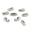 Picture of Stainless Steel Ball Chain Connectors Silver Tone 9mm x 3mm, 200 PCs