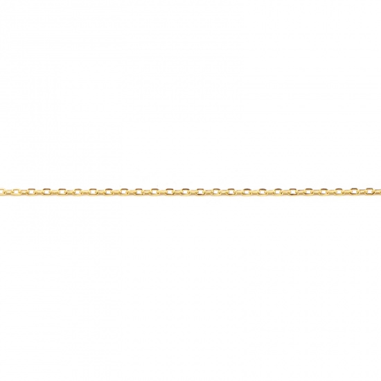 Immagine di Argento Sterling Cavo Catena Collana Oro Placcato 45.7cm Lunghezza, Dimensione Catena: 1mm, 1 Pz