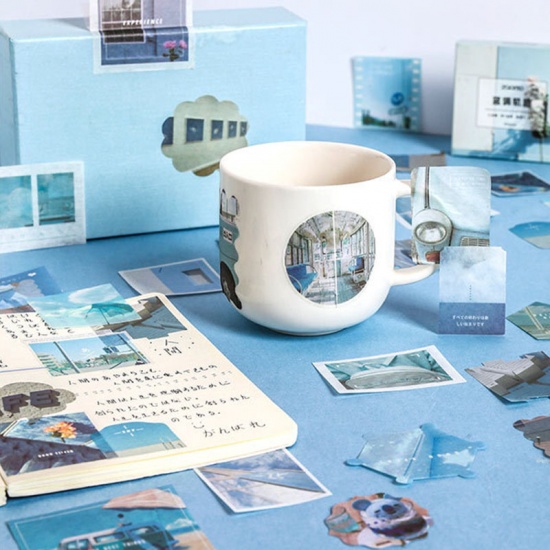 Immagine di Carta Giapponese DIY Decorazione Di Scrapbook Adesivi Colore del Caffè 8.5cm x 8.5cm, 1 Scatola (Circa 80 Pz/Pacchetto)