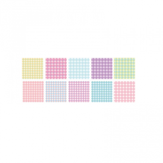 Picture of (400 Sheets) Paper Memo Notepad Stationery Multicolor Grid Checker 8cm x 8cm, 1 Copy