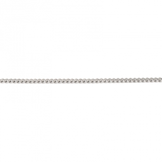 Image de Colliers en 304 Acier Inoxydable Chaîne Maille Cheval Argent Mat 60cm long, 1 Pièce