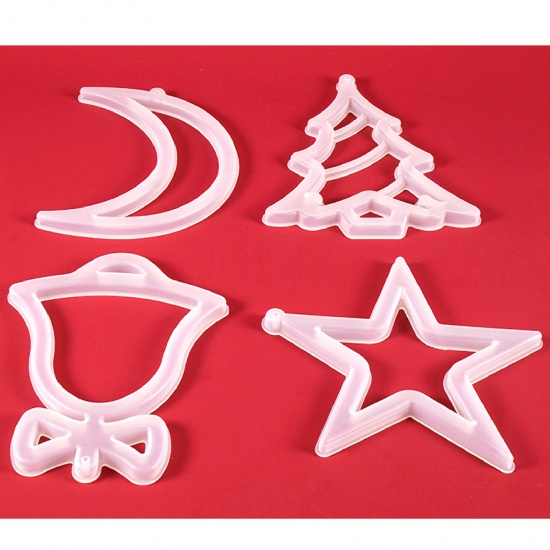 Immagine di Silicone Natale Muffa della Resina per Gioielli Rendendo Luna Bianco 18.3cm x 6.1cm, 1 Pz