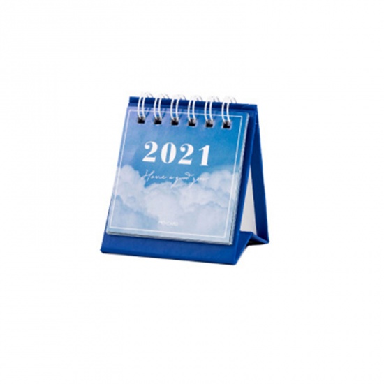 Immagine di Carta Calendario Nuvole Lettere " 2021 " Multicolore 6cm x 6cm, 1 Copia