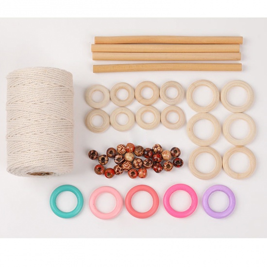 Picture of Wood DIY Handmade Craft Materials Accessories Set For Making Tapestry Mixed Color 1 Set