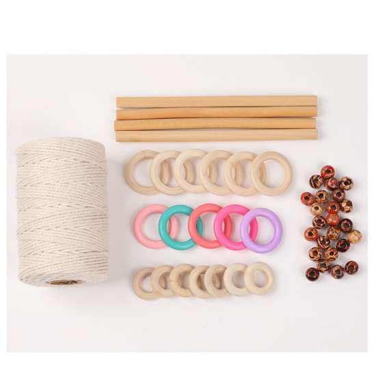 Picture of Wood DIY Handmade Craft Materials Accessories Set For Making Tapestry Mixed Color 1 Set