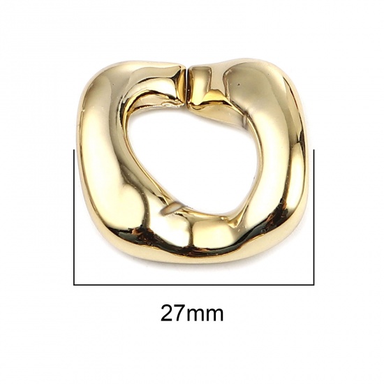 Picture of Resin Connectors Geometric KC Gold Plated 27mm x 26mm, 20 PCs