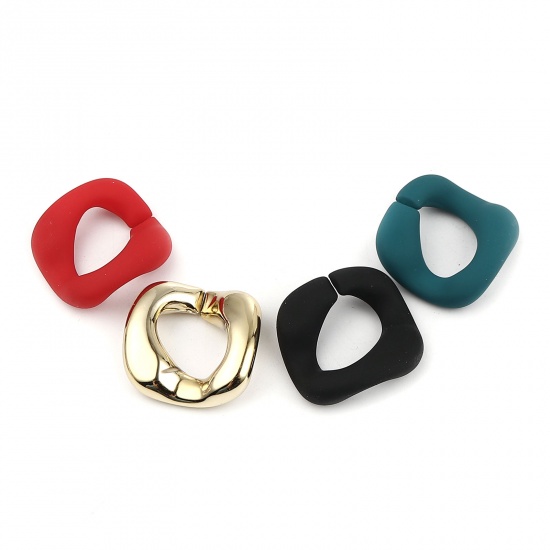 Picture of Resin Connectors Geometric KC Gold Plated 27mm x 26mm, 20 PCs