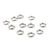 Picture of 1000 PCs 4.5mm Dia., 0.8mm(20 gauge) Stainless Steel Open Jump Rings Findings For Jewelry Making Silver Tone Round
