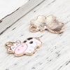 Picture of Zinc Based Alloy Charms Milk Cow Animal Gold Plated Black & White Enamel 19mm x 17mm, 20 PCs