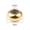 Bild von Messing Perlen Rund Gold Gefüllt ca. 6.5mm D., Loch:ca. 1.2mm, 5 Stück                                                                                                                                                                                        