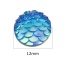 Immagine di Resina Mermaid Pesce/Drago Scala Cabochon per Abbellimento Tondo Blu Squama AB Colore 12mm Dia, 100 Pz