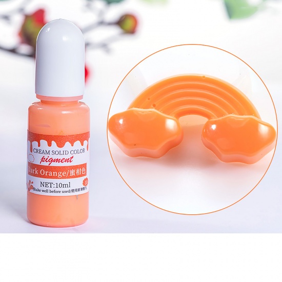 Picture of ( 10ml ) Resin Jewelry Craft Filling Material Pigment Dye Orange-red (Contain Liquid) 1 Piece