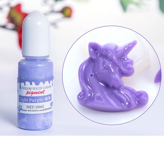 Picture of ( 10ml ) Resin Jewelry Craft Filling Material Pigment Dye Mauve (Contain Liquid) 1 Piece