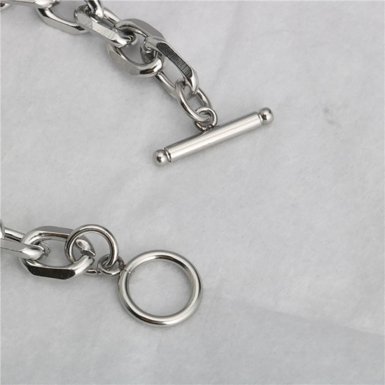 Image de Chaînes Accessoires Bracelets en Acier Inoxydable Argent Mat 18cm long, 1 Pièce