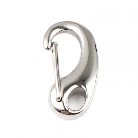 Stainless Steel Lobster Clasp Findings Silver Tone 21mm x 11mm, 3 PCs