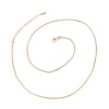 Bild von Messing-Kastenkette, 18K Echtgold plattiert, 46 cm lang, Kettengröße: 1,2 mm, 1 Stück