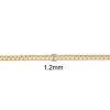 Bild von Messing-Kastenkette, 18K Echtgold plattiert, 46 cm lang, Kettengröße: 1,2 mm, 1 Stück