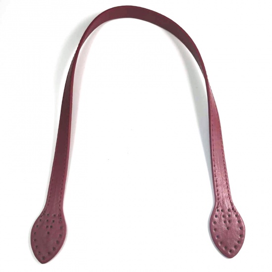 Picture of PU Leather Purse Handbag Replacement Handles Wine Red 61cm, 1 Piece