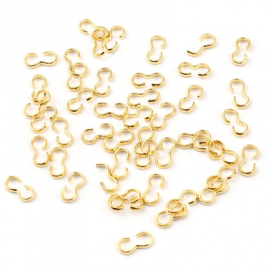 Picture of Copper Connectors 3 shape Gold Plated 8mm x 4mm, 1 Packet ( 100 PCs/Packet)