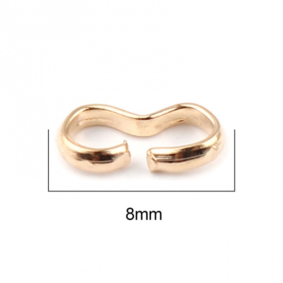 Picture of Copper Connectors 3 shape KC Gold Plated 8mm x 4mm, 1 Packet ( 100 PCs/Packet)