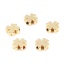 Picture of 10 PCs Eco-friendly Brass Beads For DIY Jewelry Making 18K Real Gold Plated Four Leaf Clover 7mm x 7mm, Hole: Approx 1.1mm