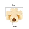 Picture of Brass Beads Flower 18K Real Gold Plated About 7mm x 7mm, Hole: Approx 1.1mm, 10 PCs                                                                                                                                                                           