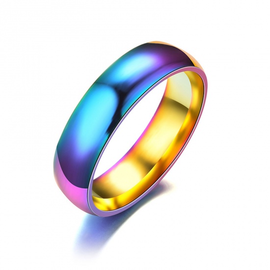 Picture of Stainless Steel Unadjustable Rings Multicolor 19.8mm(US Size 10), 1 Piece