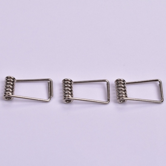Picture of Carbon Steel Spring Clamp Clip Silver Tone 22mm x 11mm, 10 PCs